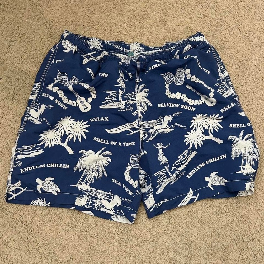 Tommy Bahama navy swim shorts Size L